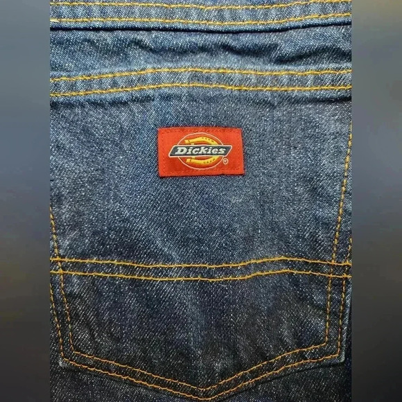 Dickies Jeans Mens 40x32 Blue Medium To Dark Wash Denim Pants 100% Cotton - Picture 4 of 6